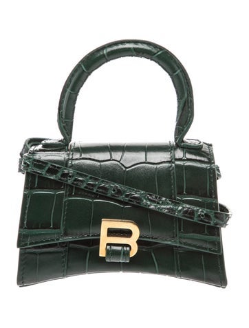 Embossed Leather Top Handle Bag