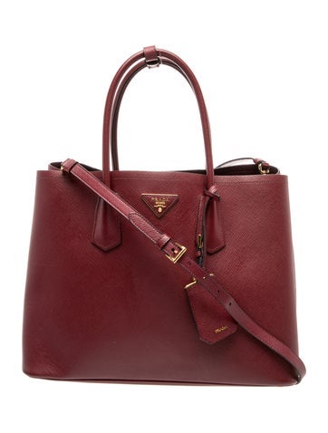 Saffiano Lux Leather Double Medium