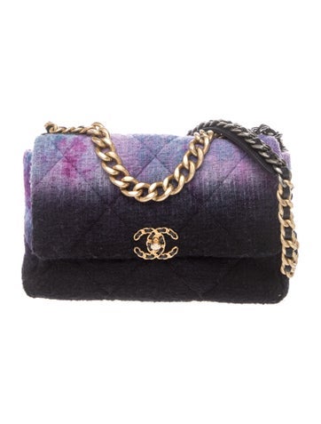 Large Ombré Wool 19 Flap Bag