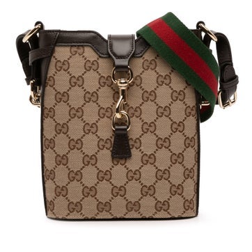 Mini GG Canvas Web Bucket Bag