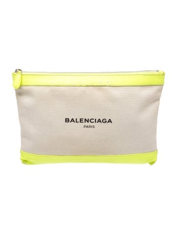 Canvas Navy Clip M Clutch