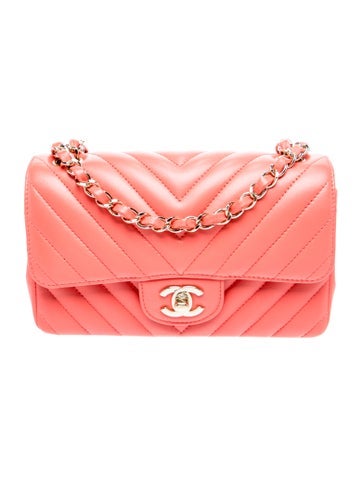 Classic Chevron Rectangular Mini Flap Bag