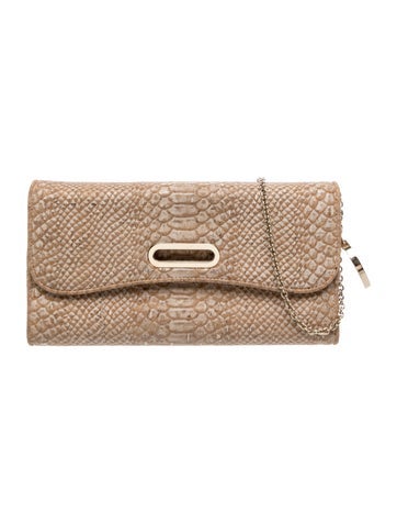 Embossed Leather Clutch