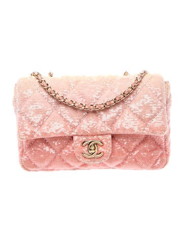 Classic Rectangular Mini Sequin Flap Bag