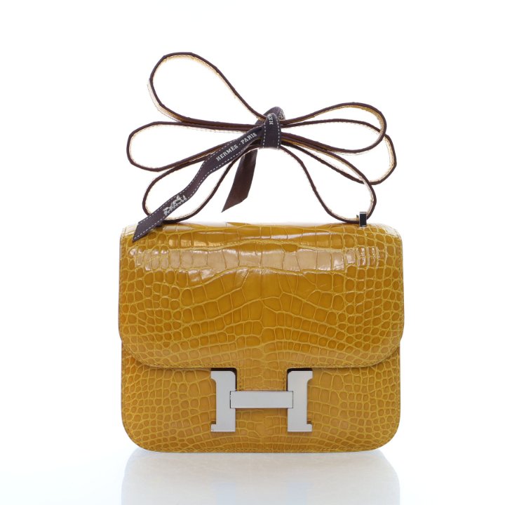 Hermes Hermes Jaune Ambre Alligator Mississippiensis Constance 18