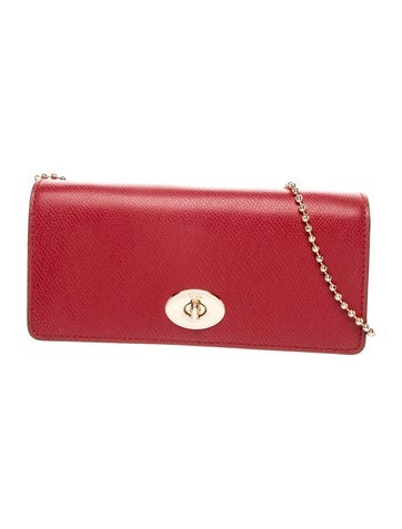 Leather Slim Chain Wallet Mini