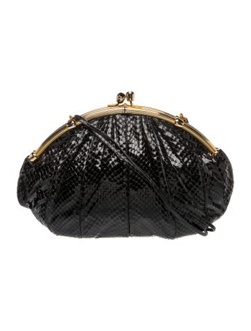 Embossed Leather Evening Bag