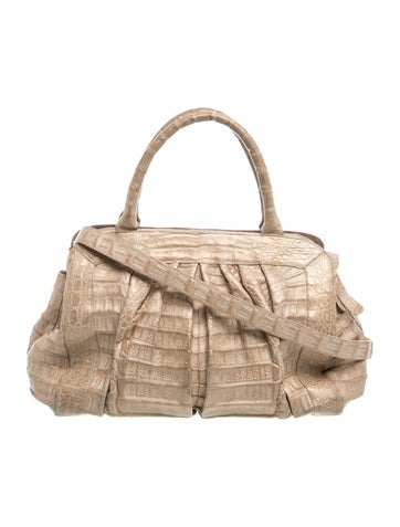 Crocodile Top Handle Bag