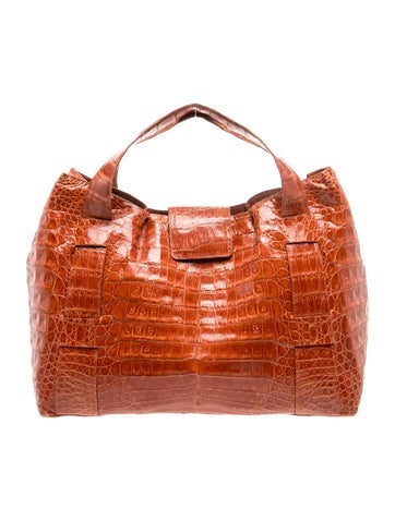 Crocodile Top Handle Bag