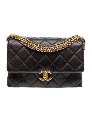 Quilted Chain Strap Flap Bag