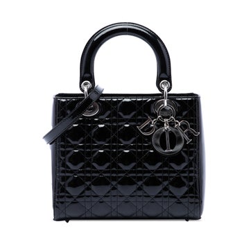 Medium Patent Cannage Lady Dior