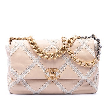 Large Crochet Calfskin 19 Flap