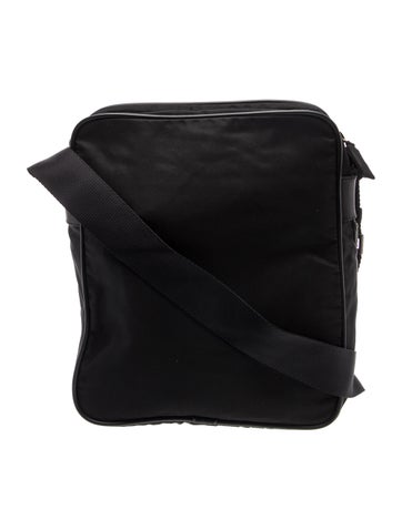 Saffiano Leather Nylon Messenger Bag