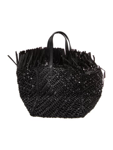 Straw Top Handle Bag