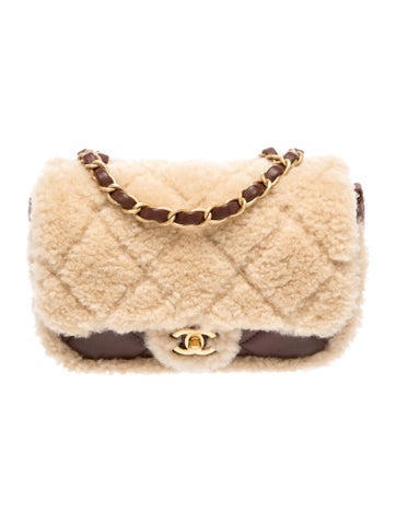 Shearling Mini Flap Bag