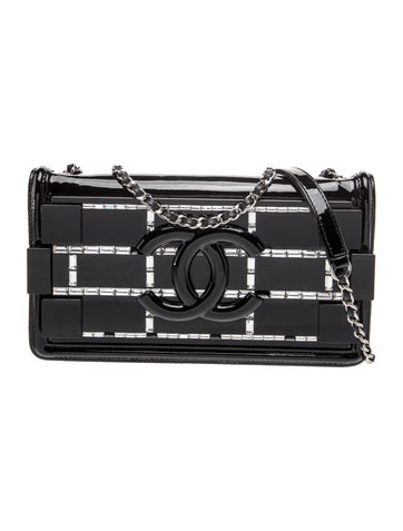 Crystal & Plexiglass Boy Brick Flap Bag