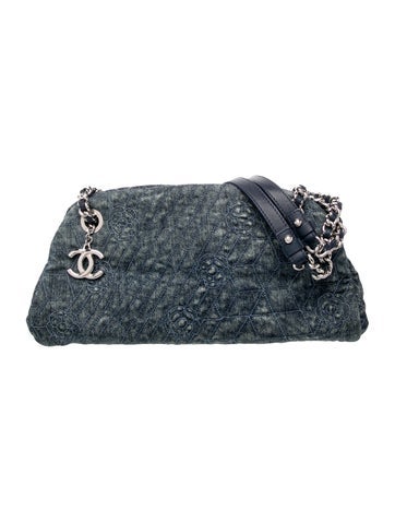 Just Mademoiselle Denim Camellia Bowler Bag