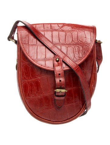 Embossed Leather Crossbody Bag Vintage