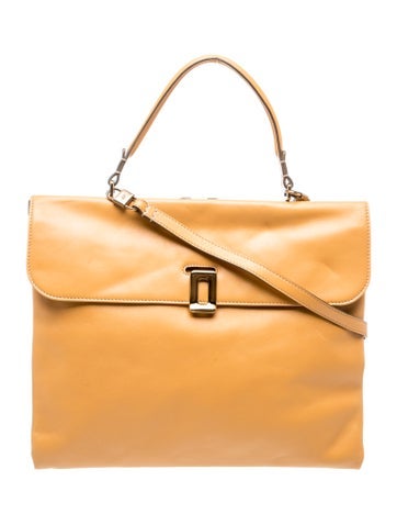 Leather Top Handle Bag
