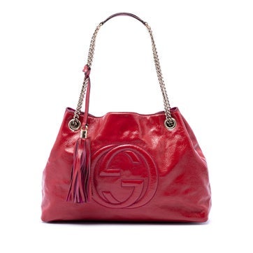 Medium Patent Soho Chain Tote