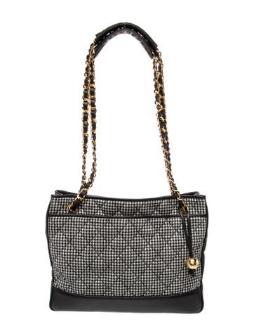 Quilted Tweed Shoulder Bag