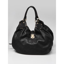 Louis Vuitton Black Monogram Mahina Leather XL Bag