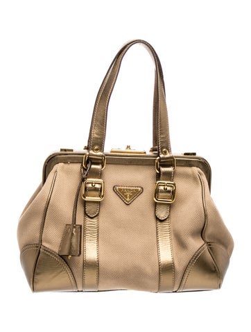 Saffiano Leather Top Handle Bag Vintage