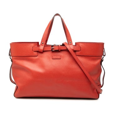 Calf Leather Calfskin Buckle Satchel
