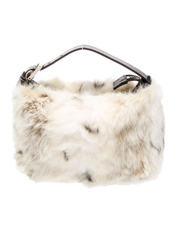 Fur Top Handle Bag Vintage