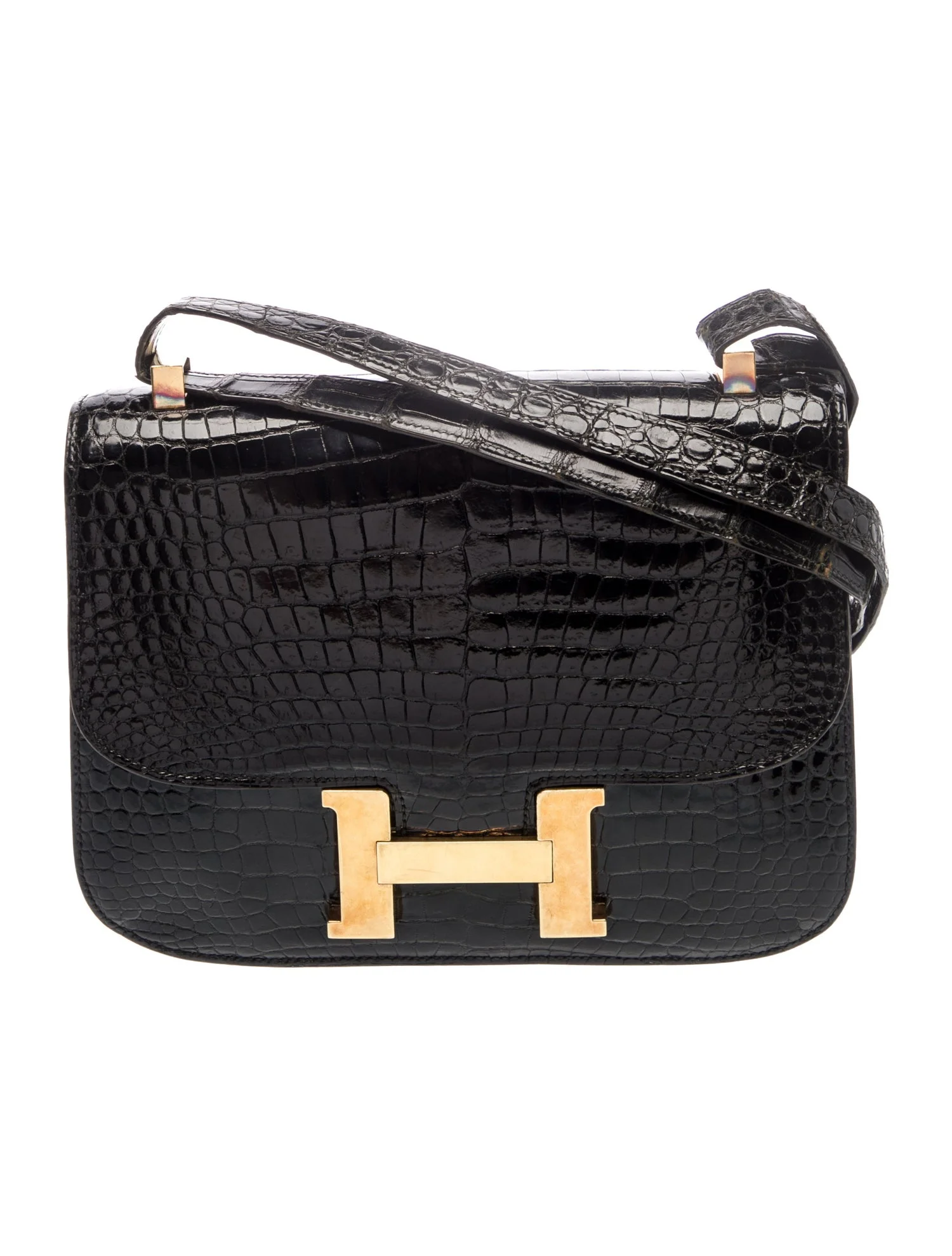 Hermes Shiny Crocodile Constance 23
