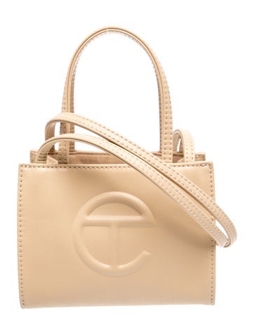 Telfar Vegan Leather Cream Shopping. Small