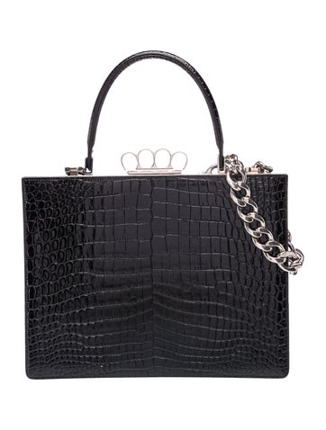 Embossed Leather Top Handle Bag w/ Tags