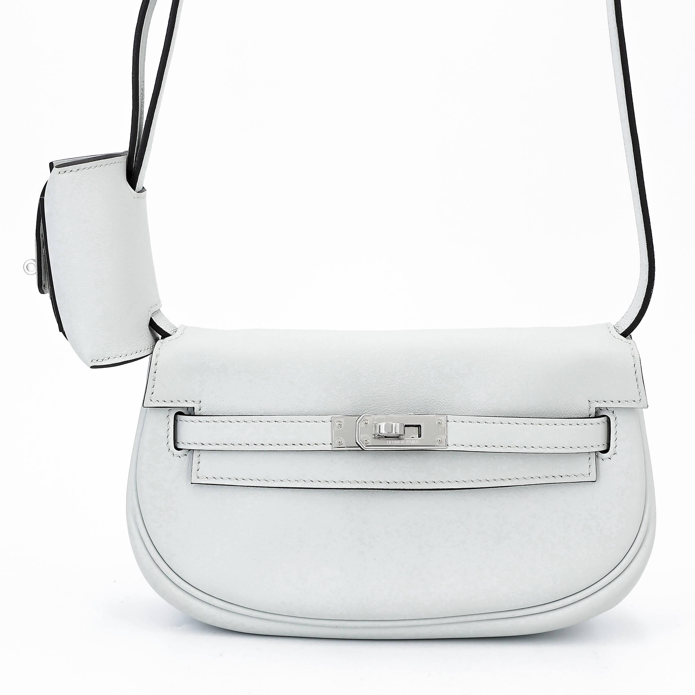 Unused ( Rank NS ) HERMÈS Kelly Moove Gris Pale (M4) Swift Palladium hardware W (2024)