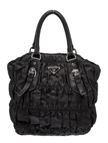Tessuto Nylon Top Handle Bag