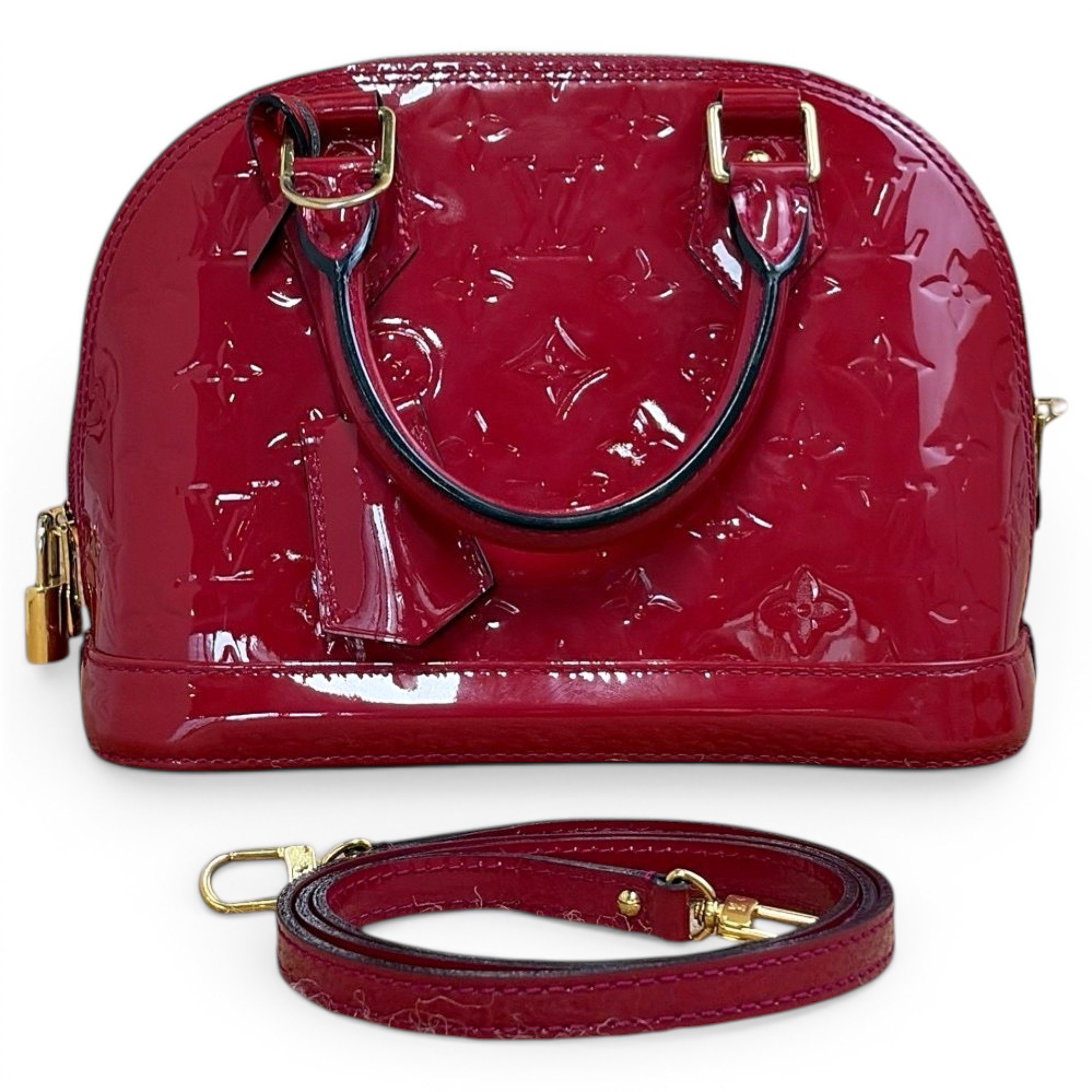Louis Vuitton Alma BB patent leather handbag