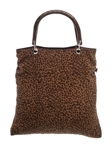 Nylon Wooden Handle Nylon Tote Medium