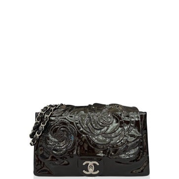Patent Leather Paris-Shanghai Tweed Petals Flap Bag