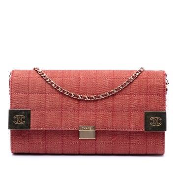 CC Choco Bar Denim Chain Flap