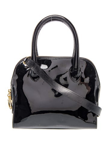 Patent Leather Top Handle Bag