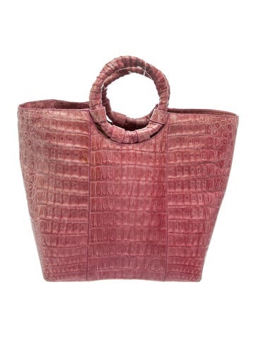Crocodile Top Handle Bag