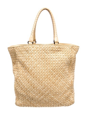 Intrecciato Intrecciato Paglia Tote Bag Vertical Vintage