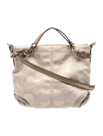 Leather Signature Jacquard Brooke shoulder bag Large