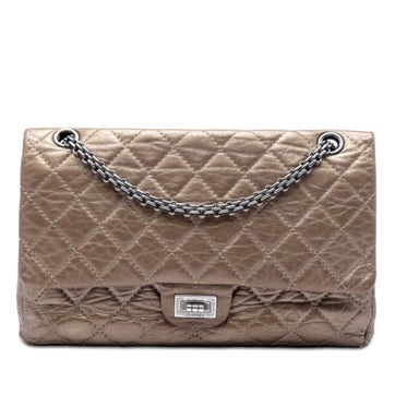 Lambskin Quilted Metallic Aged Calfskin Reissue 2.55 Double Flap