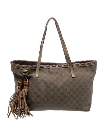 GG Canvas Bamboo Shopper