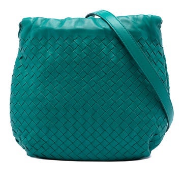 Nappa Leather Intrecciato Drawstring Crossbody