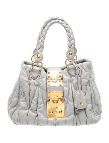 Miu Miu Leather Top Handle Bag