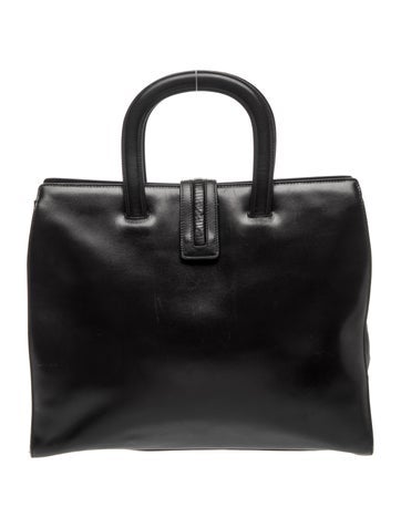 Leather Top Handle Bag Medium Vintage