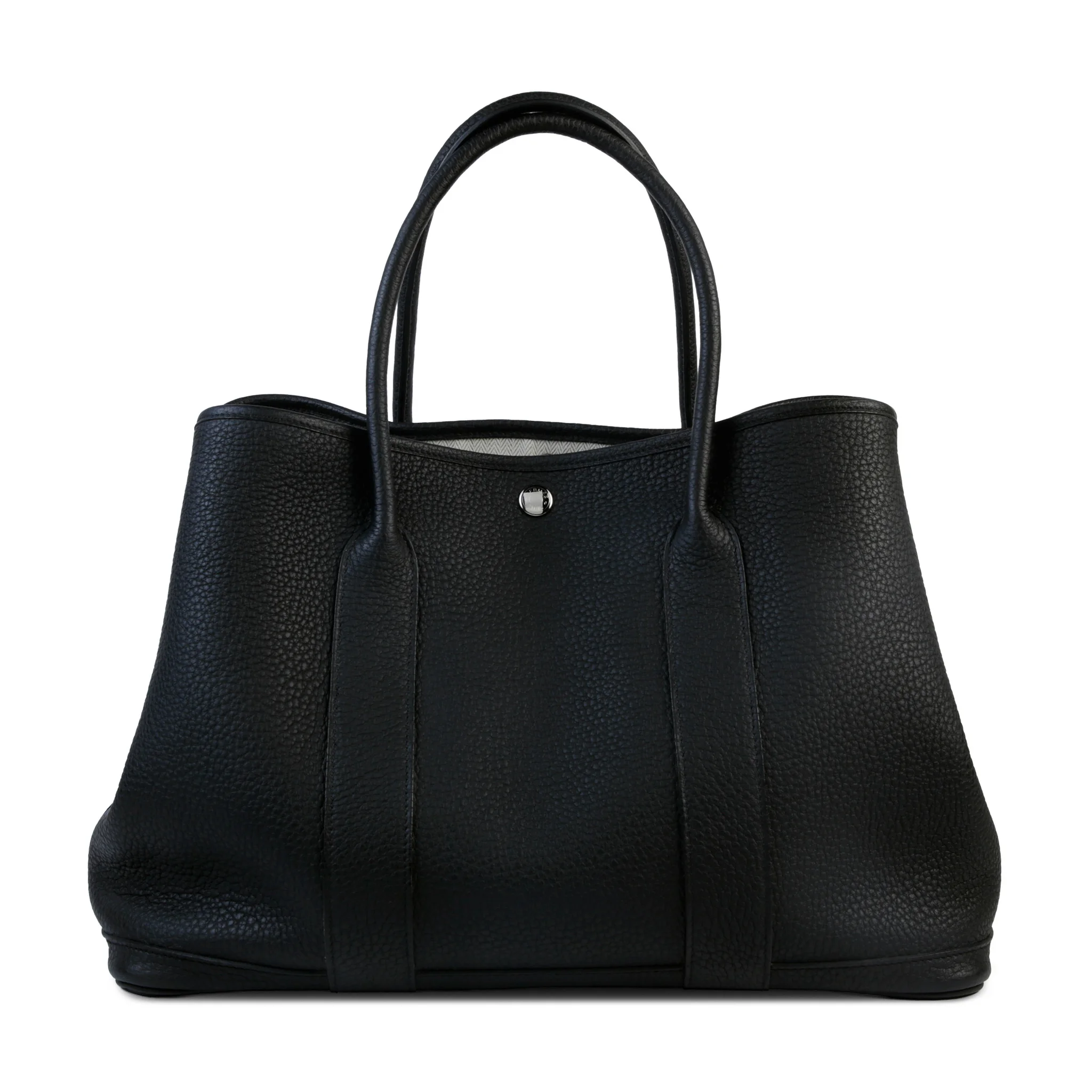 Excellent ( Rank SA ) HERMÈS Garden Party PM Noir (89) Negonda Palladium hardware W (2024)
