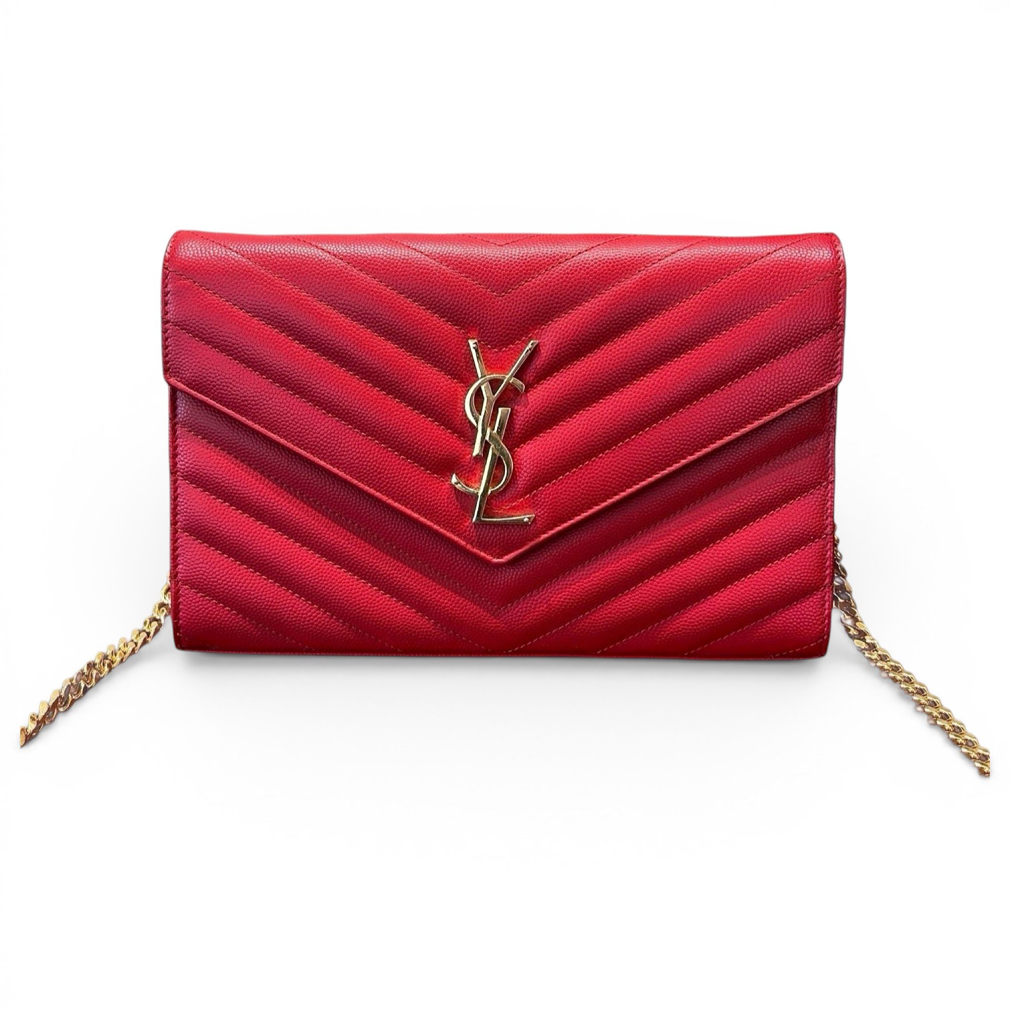 Saint Laurent Portefeuille enveloppe leather crossbody bag