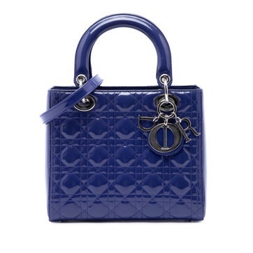 Medium Patent Leather Cannage Lady Dior